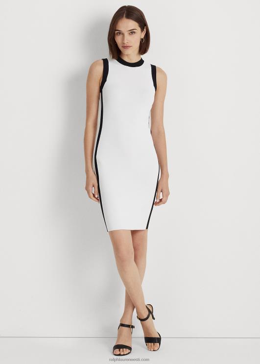 Ralph Lauren naised kahetooniline varrukateta kampsun PR0V3843 valge must