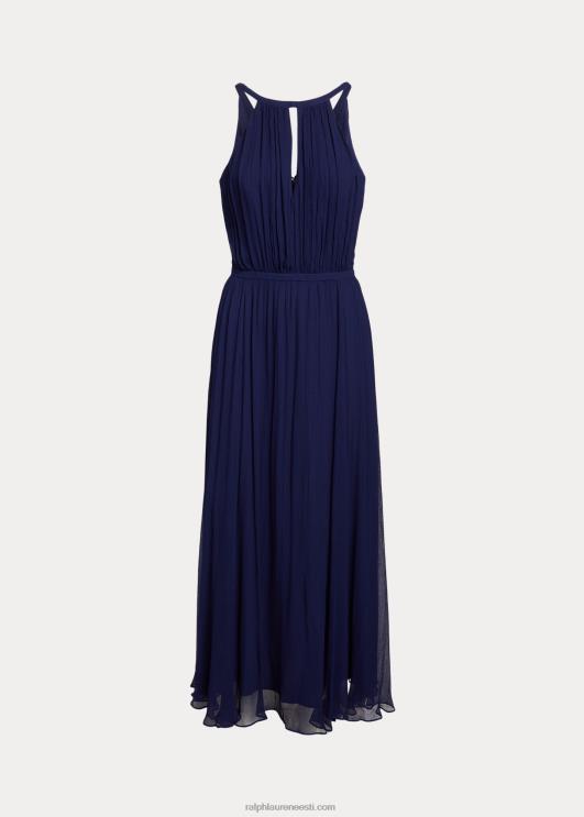 Ralph Lauren naised kortsus Georgette päitsetega kleit PR0V3132