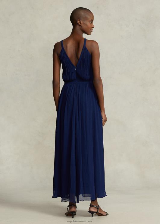 Ralph Lauren naised kortsus Georgette päitsetega kleit PR0V3132