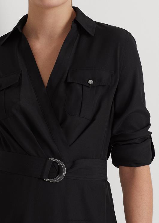 Ralph Lauren naised krepp pikkade varrukatega kleit PR0V9517 must