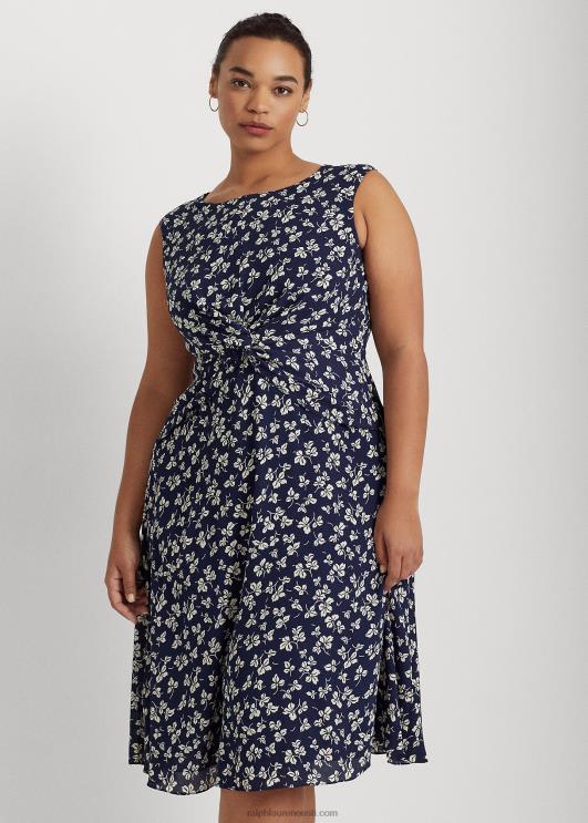 Ralph Lauren naised lehemustriga keeratava esiosaga kreppkleit PR0V4649 merevägi/kreem