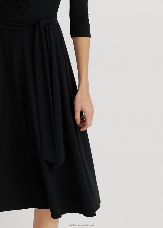 Ralph Lauren naised üleliigne jersey kleit PR0V9150 must