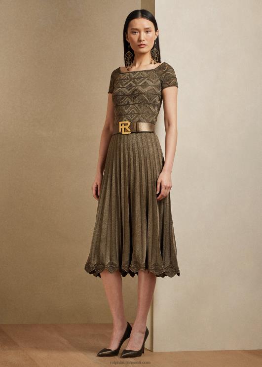 Ralph Lauren naised õlgadeta metallist kampsunkleit PR0V3580 plaatina