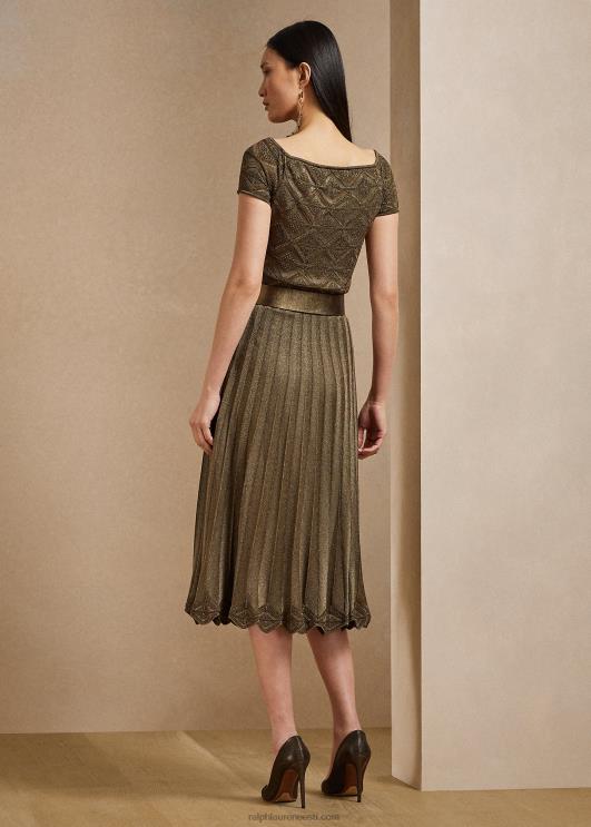 Ralph Lauren naised õlgadeta metallist kampsunkleit PR0V3580 plaatina