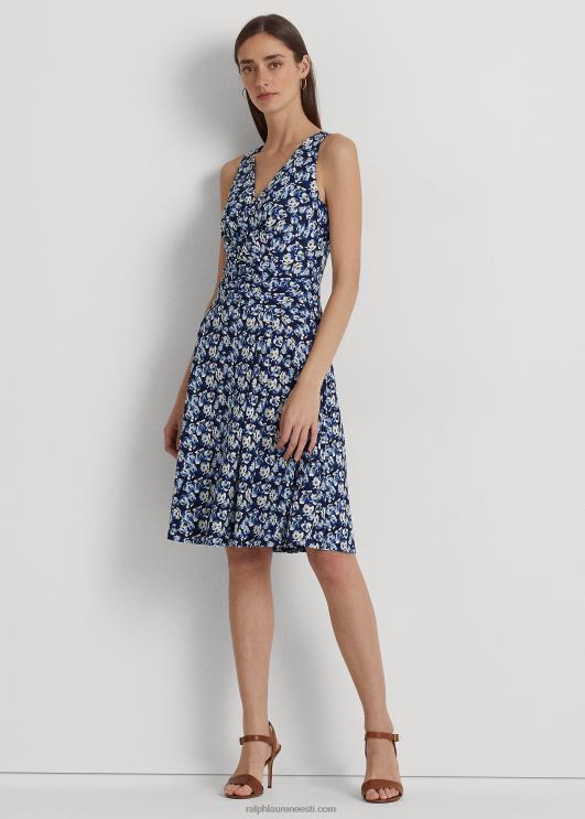 Ralph Lauren naised lilleline jersey varrukateta kleit PR0V4083 sinine multi