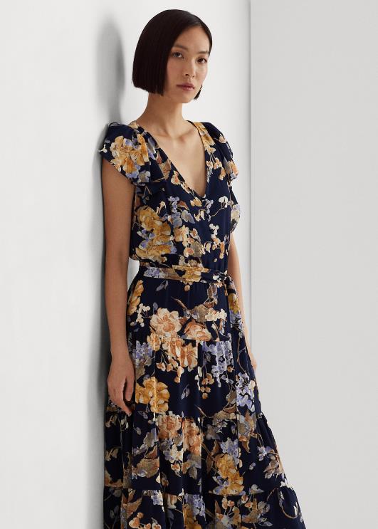 Ralph Lauren naised lilleline mullikleit PR0V4096 mereväe multi