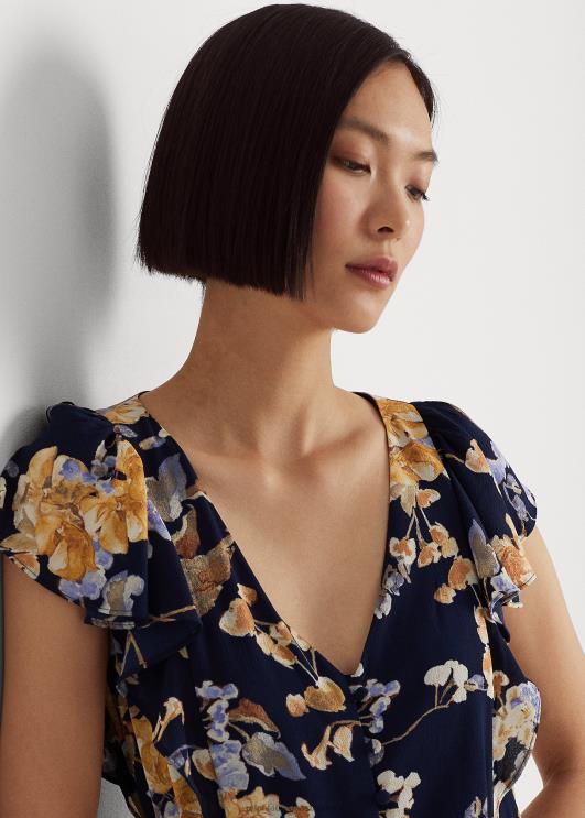 Ralph Lauren naised lilleline mullikleit PR0V4452 mereväe multi