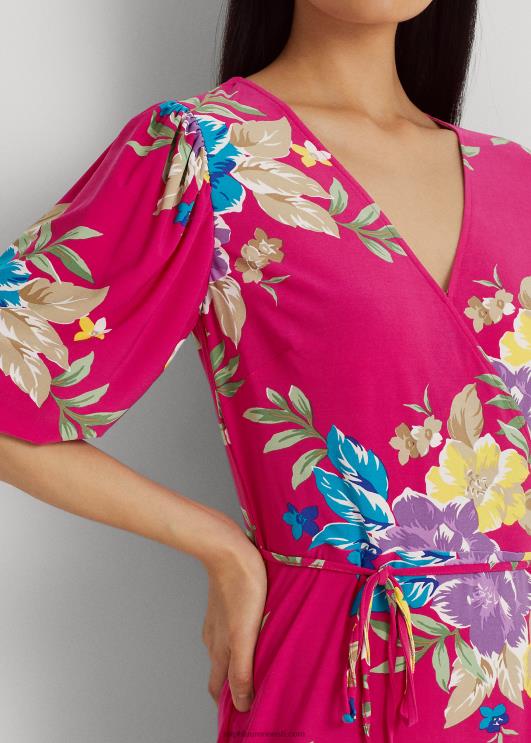 Ralph Lauren naised lilleline stretšjersey kleit PR0V3931 roosa multi