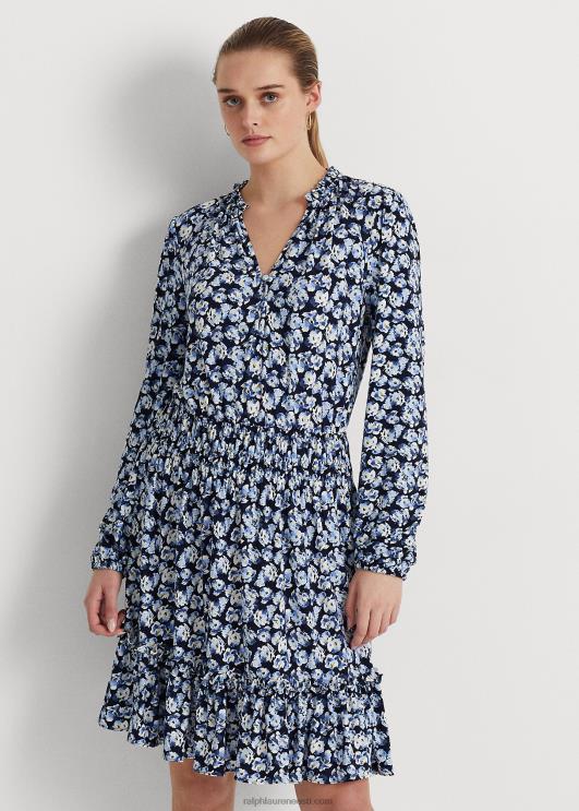 Ralph Lauren naised lilleline stretšjersey kleit PR0V4109 sinine multi