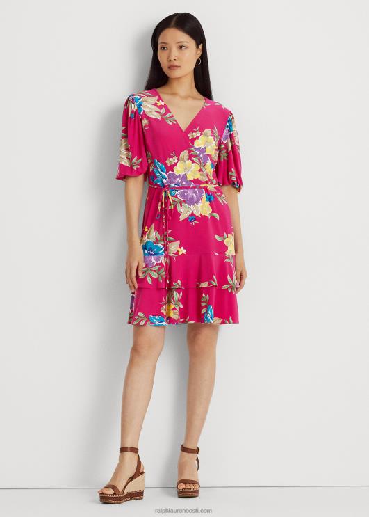 Ralph Lauren naised lilleline stretšjersey kleit PR0V4350 roosa multi