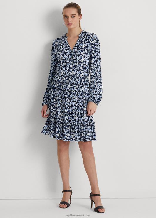 Ralph Lauren naised lilleline stretšjersey kleit PR0V4445 sinine multi