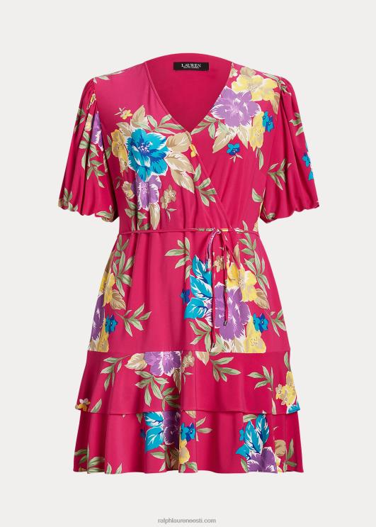 Ralph Lauren naised lilleline stretšjersey kleit PR0V4558 roosa multi