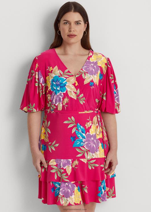 Ralph Lauren naised lilleline stretšjersey kleit PR0V4558 roosa multi