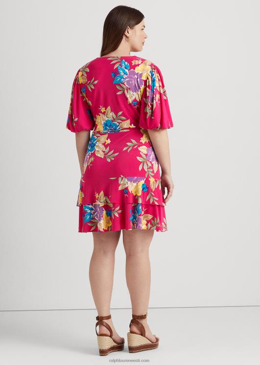 Ralph Lauren naised lilleline stretšjersey kleit PR0V4558 roosa multi