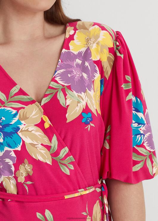 Ralph Lauren naised lilleline stretšjersey kleit PR0V4558 roosa multi