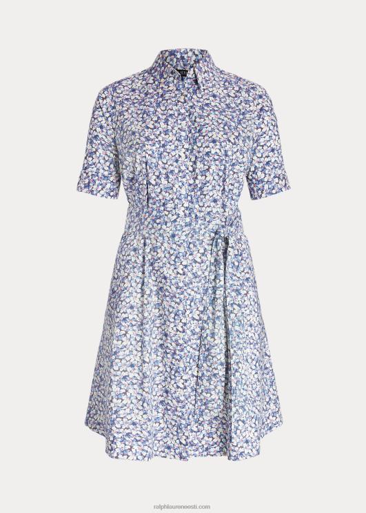 Ralph Lauren naised lilleline vööga puuvillasegu särk PR0V4606