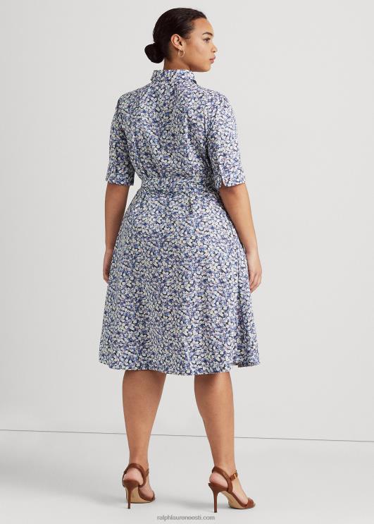 Ralph Lauren naised lilleline vööga puuvillasegu särk PR0V4606