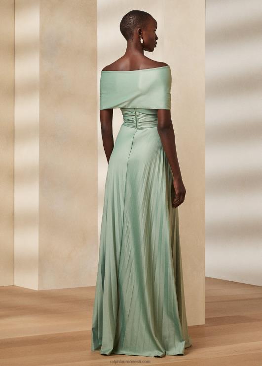 Ralph Lauren naised merridani plisseeritud jersey õhtukleit PR0V3522 kevadsalvei