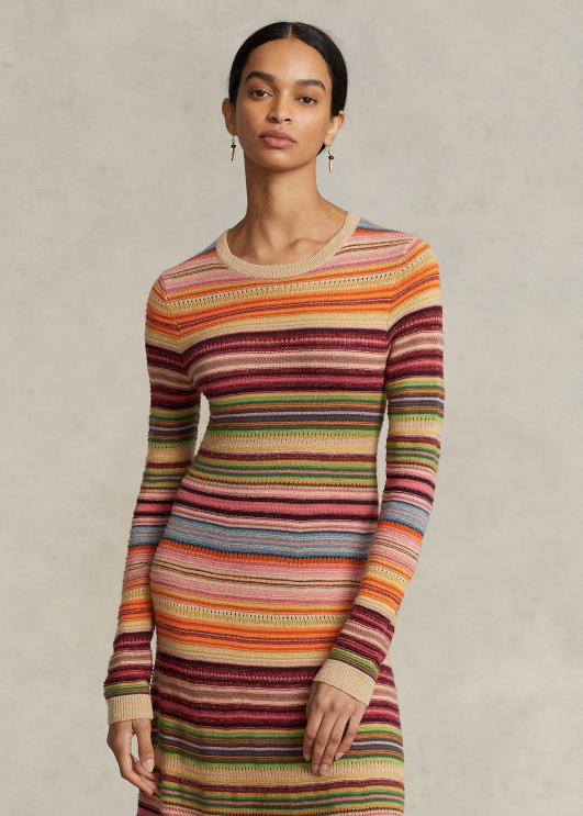 Ralph Lauren naised mitme triibuline kampsun kleit PR0V9200