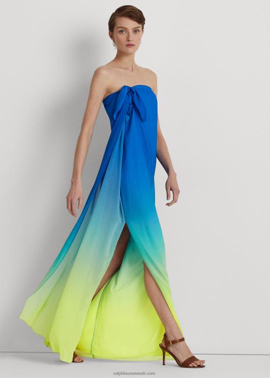 Ralph Lauren naised ombre-prindiga šifoonist paelavaba kleit PR0V3925