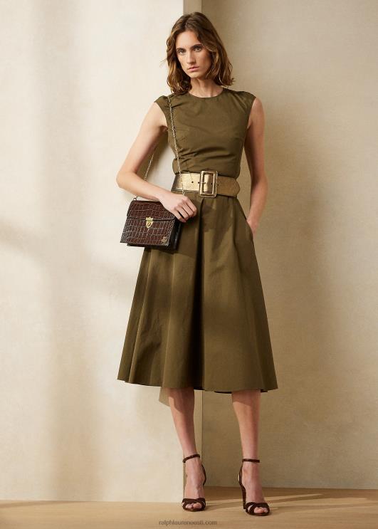 Ralph Lauren naised omeria puuvillane päevakleit PR0V9283 oliiv