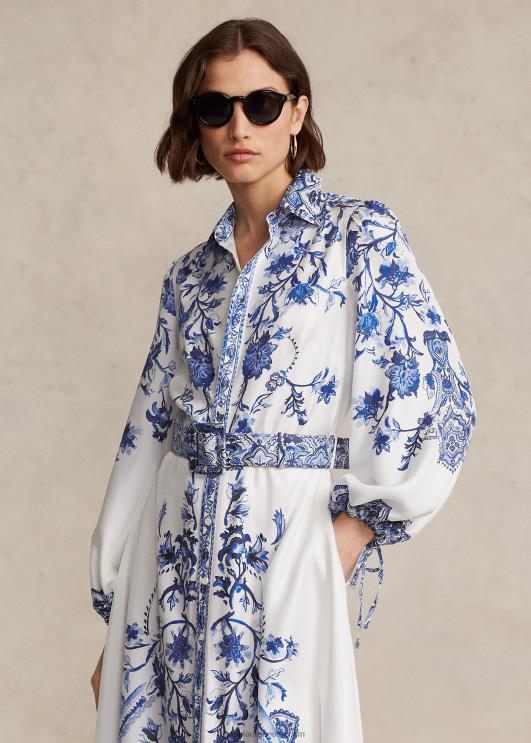 Ralph Lauren naised paisley mooruspuu siidist kleit PR0V3072 paisley viinapuu trükk