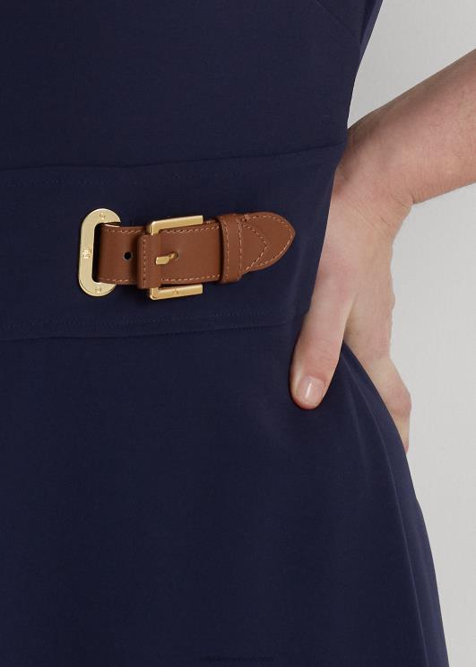 Ralph Lauren naised pandlaga kahepoolne kreppkleit PR0V4580 rafineeritud merevägi