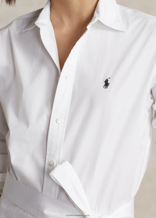 Ralph Lauren naised paneelidega puuvillane särk PR0V2922 valge