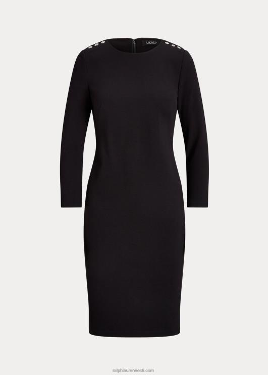 Ralph Lauren naised ponte kolmveerandvarrukatega kleit PR0V4179 must