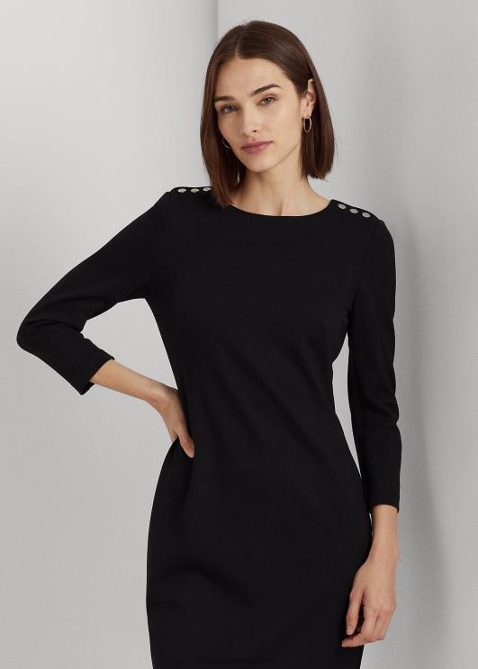 Ralph Lauren naised ponte kolmveerandvarrukatega kleit PR0V4179 must