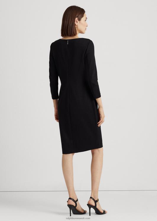 Ralph Lauren naised ponte kolmveerandvarrukatega kleit PR0V4179 must