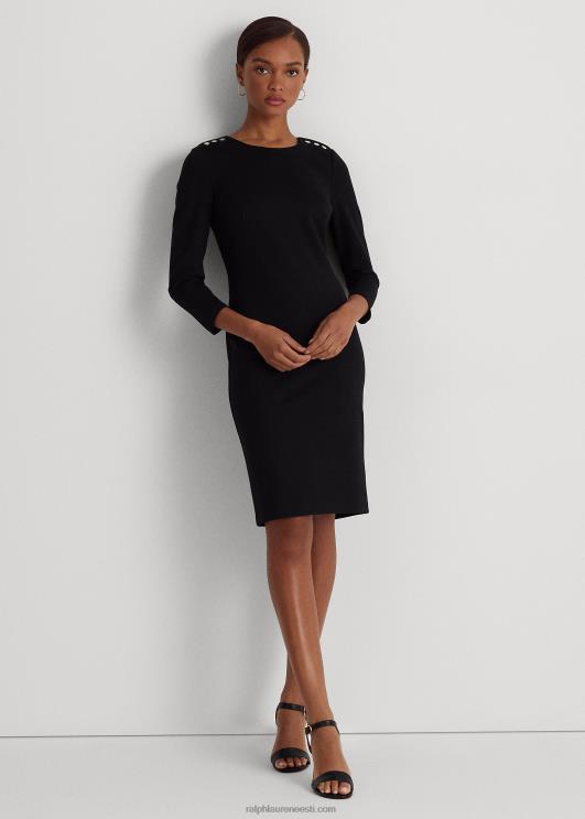 Ralph Lauren naised ponte kolmveerandvarrukatega kleit PR0V4481 must