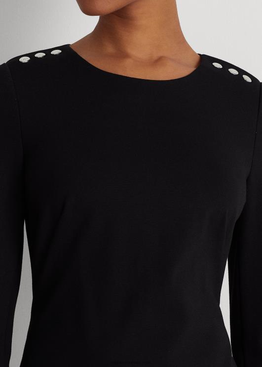 Ralph Lauren naised ponte kolmveerandvarrukatega kleit PR0V4481 must