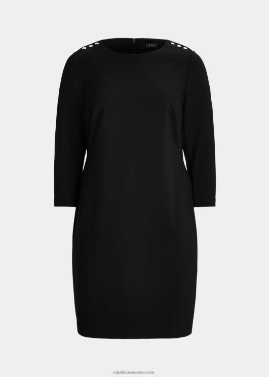 Ralph Lauren naised ponte kolmveerandvarrukatega kleit PR0V4721 must