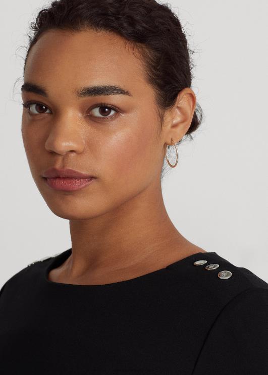 Ralph Lauren naised ponte kolmveerandvarrukatega kleit PR0V4721 must