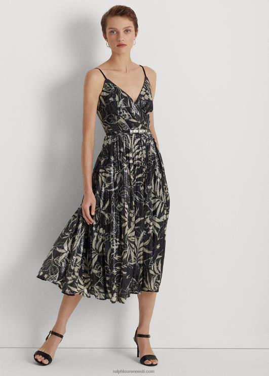 Ralph Lauren naised prindiga litritega kokteilikleit PR0V9534 must/pruun