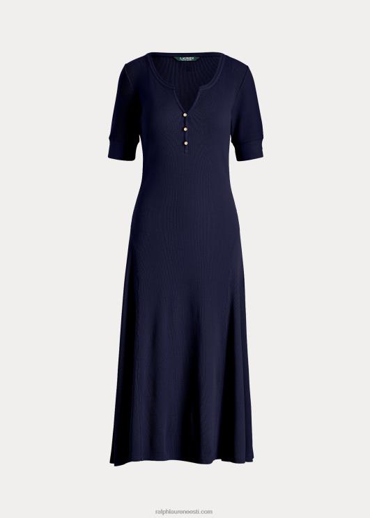 Ralph Lauren naised puuvillane istuv kleit PR0V4237 merevägi