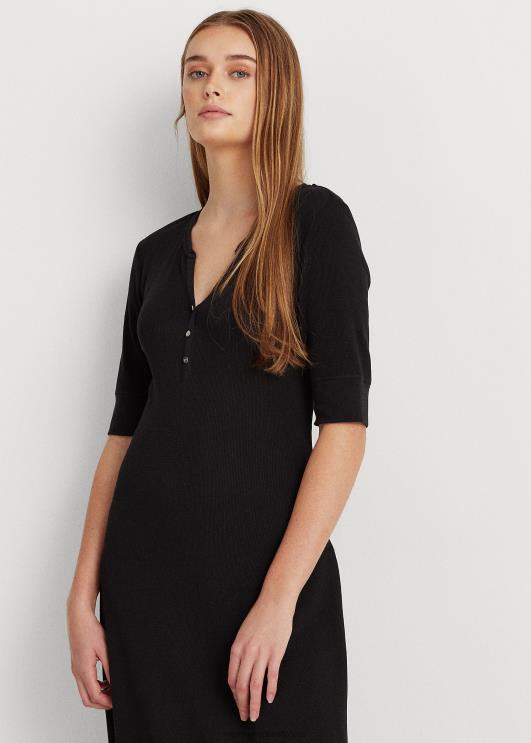 Ralph Lauren naised puuvillane istuv kleit PR0V4485 must