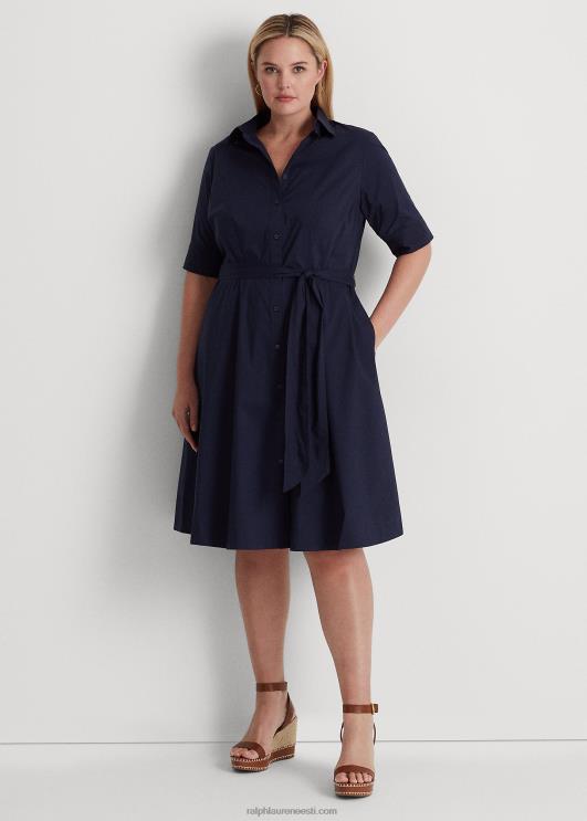 Ralph Lauren naised puuvillasegu särk PR0V4651 rafineeritud merevägi