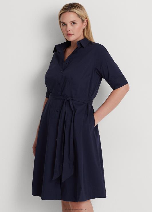 Ralph Lauren naised puuvillasegu särk PR0V4651 rafineeritud merevägi