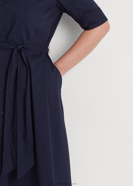 Ralph Lauren naised puuvillasegu särk PR0V4651 rafineeritud merevägi