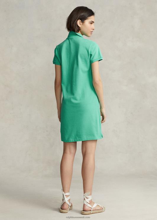 Ralph Lauren naised puuvillasest võrgust polokleit PR0V9246 päikeseloojanguroheline