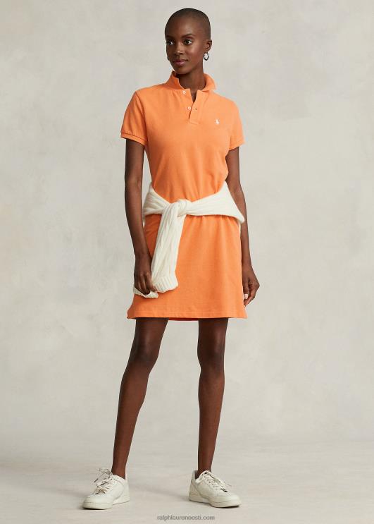 Ralph Lauren naised puuvillasest võrgust polokleit PR0V9248 võtme lääneoranž
