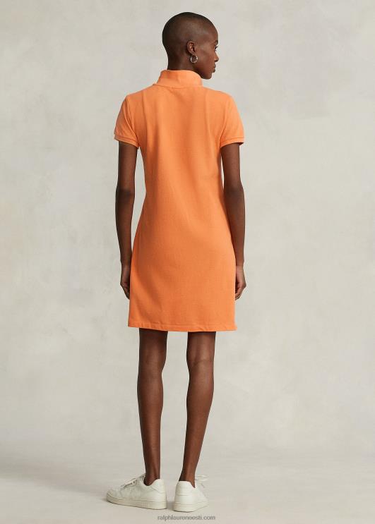 Ralph Lauren naised puuvillasest võrgust polokleit PR0V9248 võtme lääneoranž