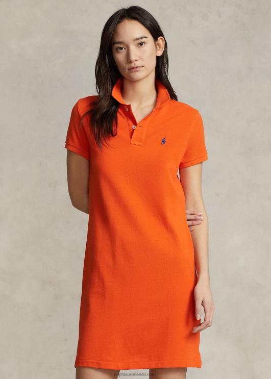Ralph Lauren naised puuvillasest võrgust polokleit PR0V9249 purjekas oranž
