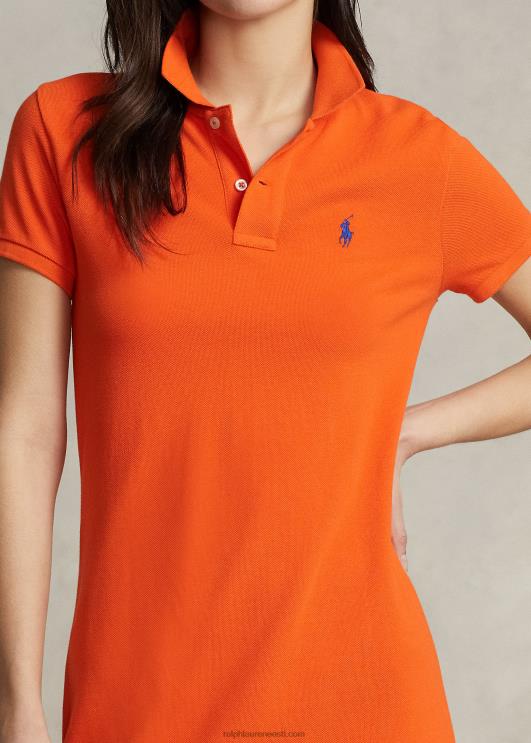 Ralph Lauren naised puuvillasest võrgust polokleit PR0V9249 purjekas oranž