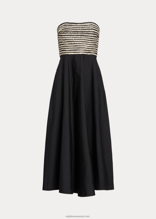 Ralph Lauren naised raffia pihikuga hübriidne ripatsiteta kleit PR0V9186