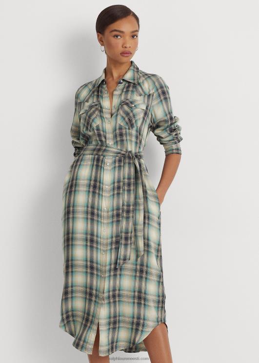 Ralph Lauren naised ruuduline toimne särk PR0V4902 sinine/roheline multi