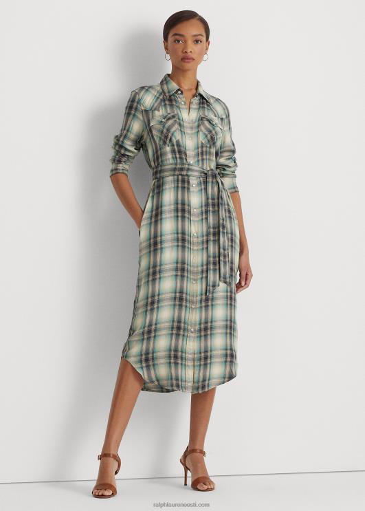 Ralph Lauren naised ruuduline toimne särk PR0V9518 sinine/roheline multi