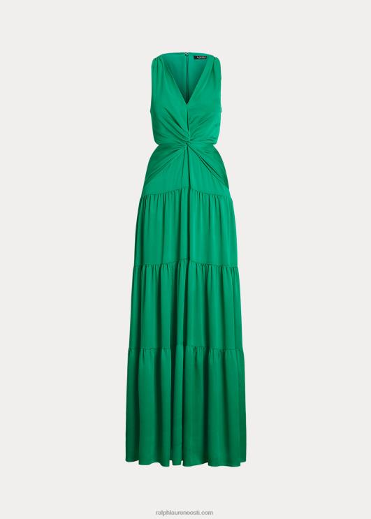 Ralph Lauren naised satiinist astmeline kleit PR0V3906 palmi leht